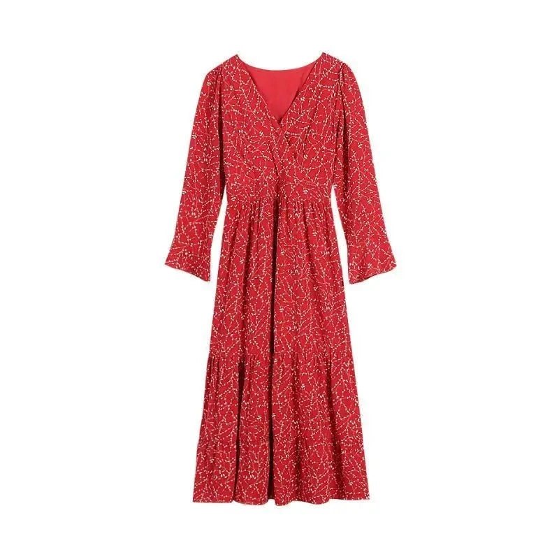 Robe Rouge et Blanche Années 70 - Louise Vintage