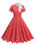 Robe Rouge Guinguette - Louise Vintage