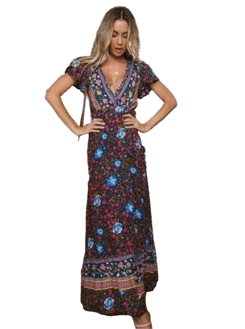 Robe Seventies Fleurie - Louise Vintage