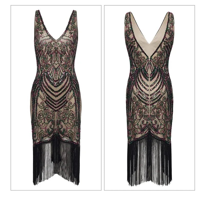 Robe Style Année 20 Pas Cher Dorée - Louise Vintage