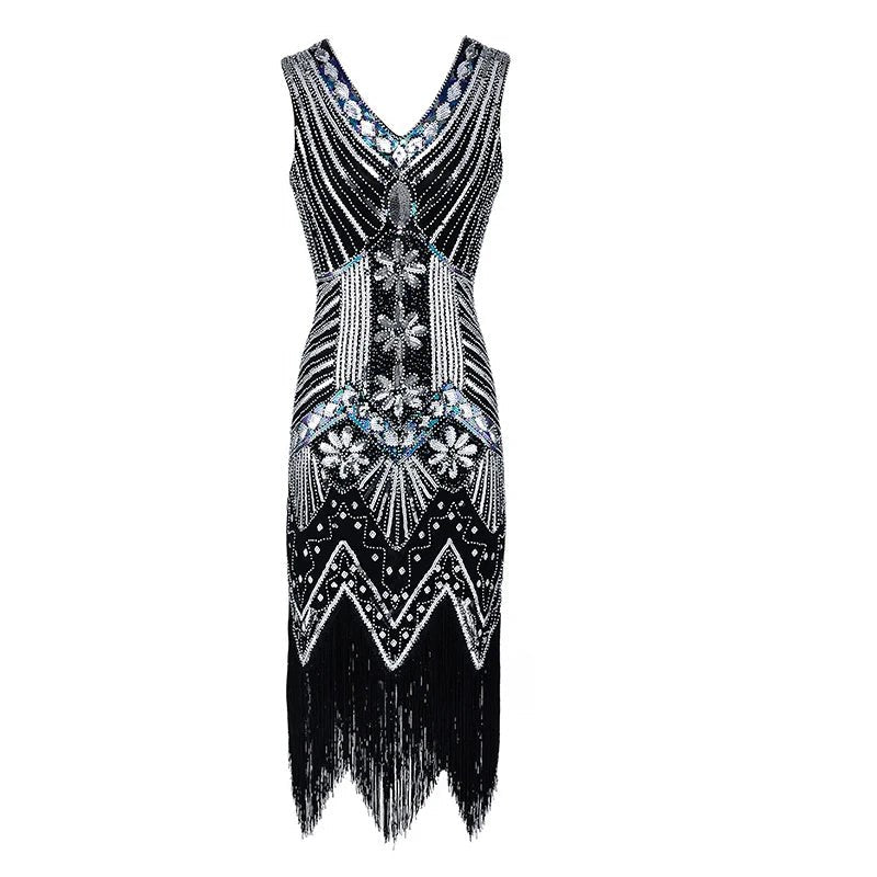 Robe Style Année 20 Pas Cher Noire - Louise Vintage