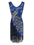 Robe Style Années 20 Bleu - Louise Vintage