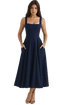 Robe Style Années 40 Marine - Louise Vintage