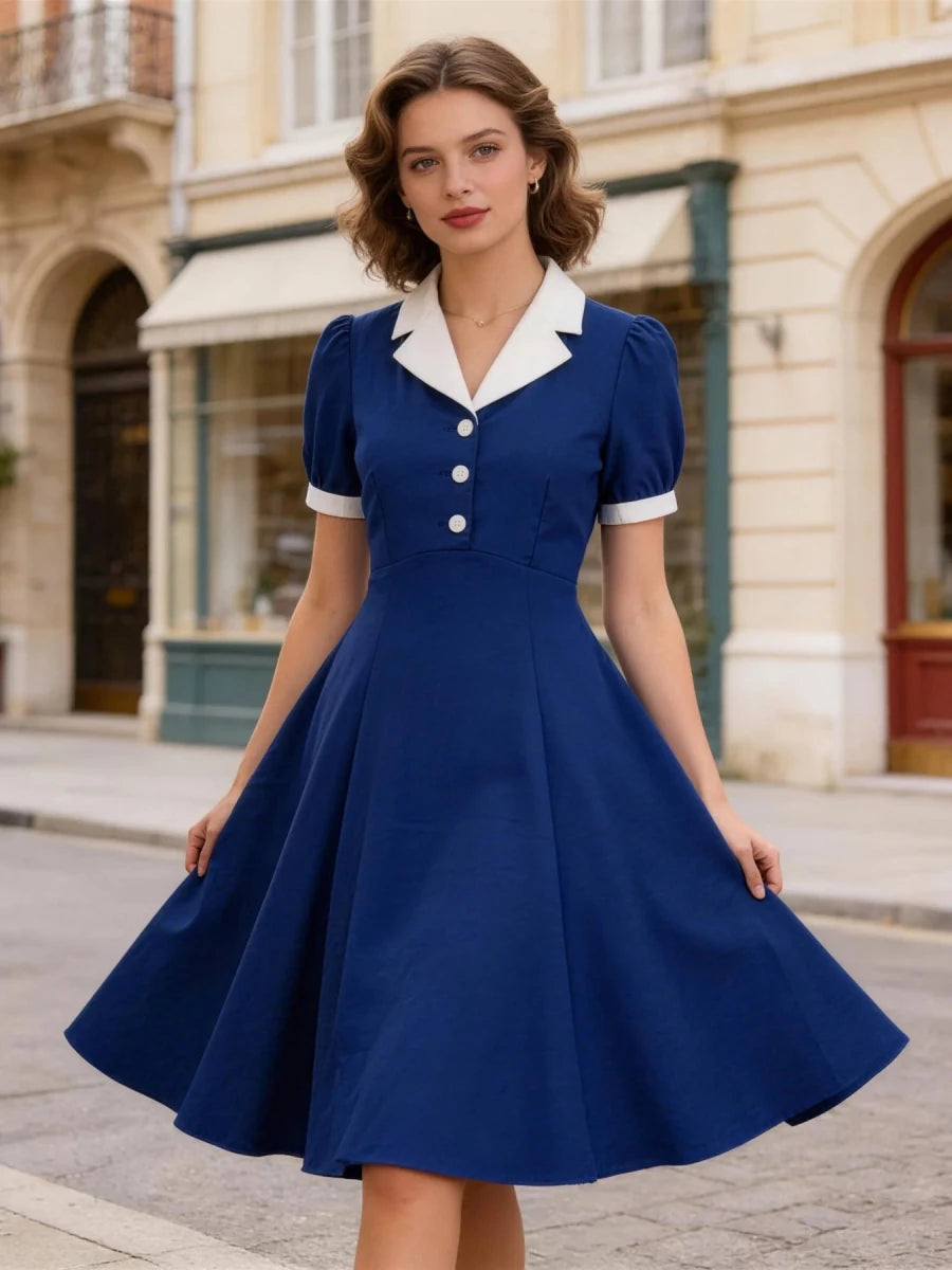 Robe Style Vintage Grande Taille Rose - Louise Vintage