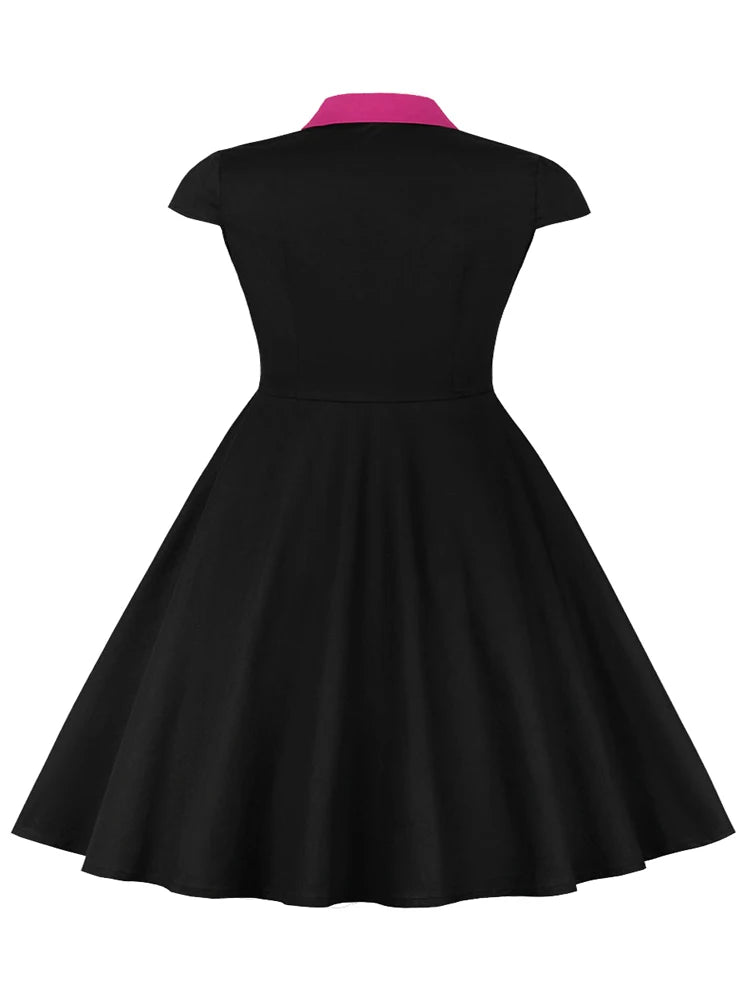 Robe Style Vintage Grande Taille Rose - Louise Vintage