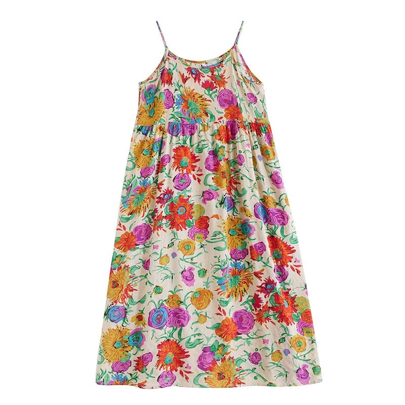 Robe Trapèze Année 70 Multicolore - Louise Vintage