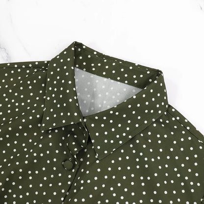 Robe Trapèze Année 70 Verte - Louise Vintage