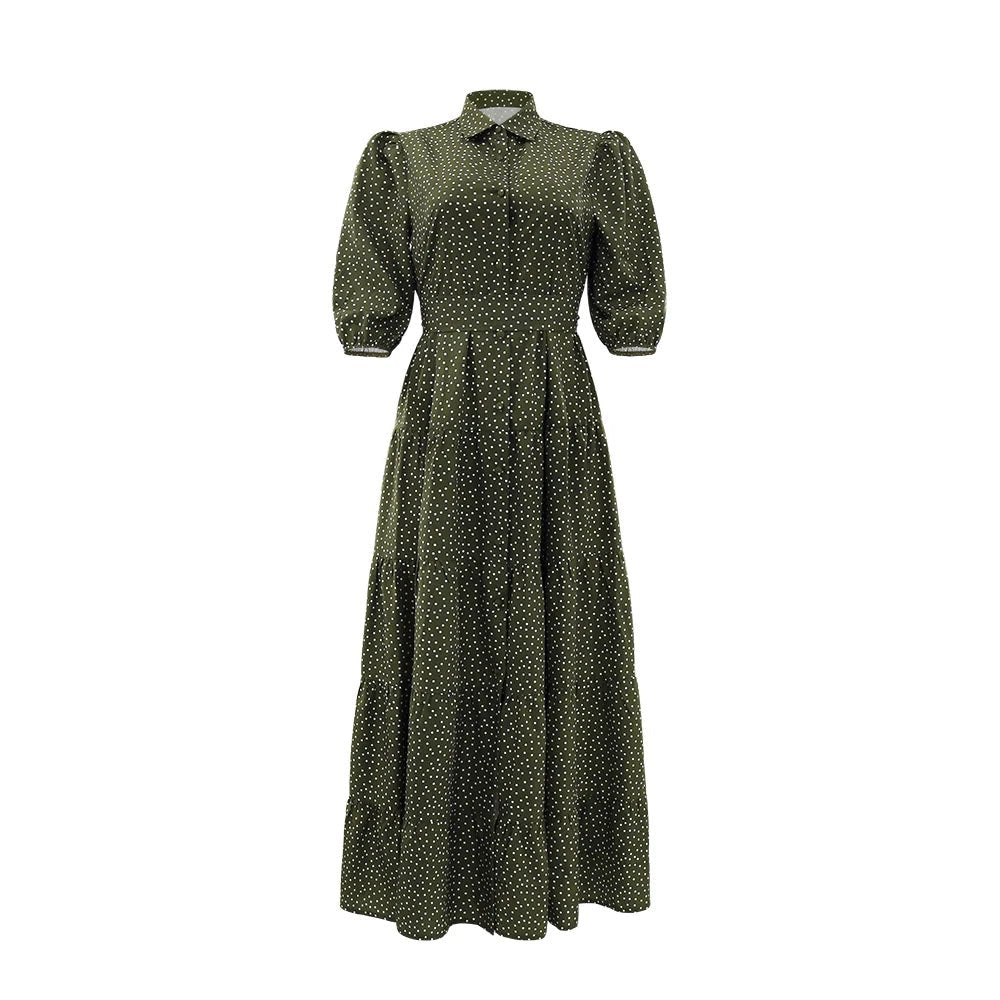 Robe Trapèze Année 70 Verte - Louise Vintage