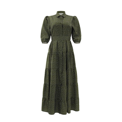 Robe Trapèze Année 70 Verte - Louise Vintage
