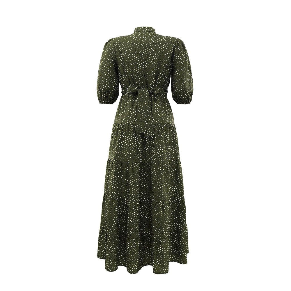 Robe Trapèze Année 70 Verte - Louise Vintage