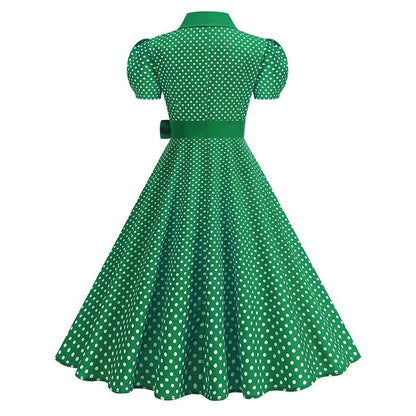 Robe Trapèze Vintage Col Dentelle - Louise Vintage