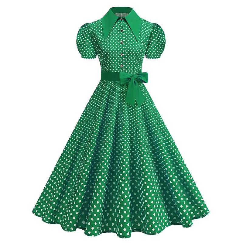 Robe Trapèze Vintage Col Dentelle - Louise Vintage