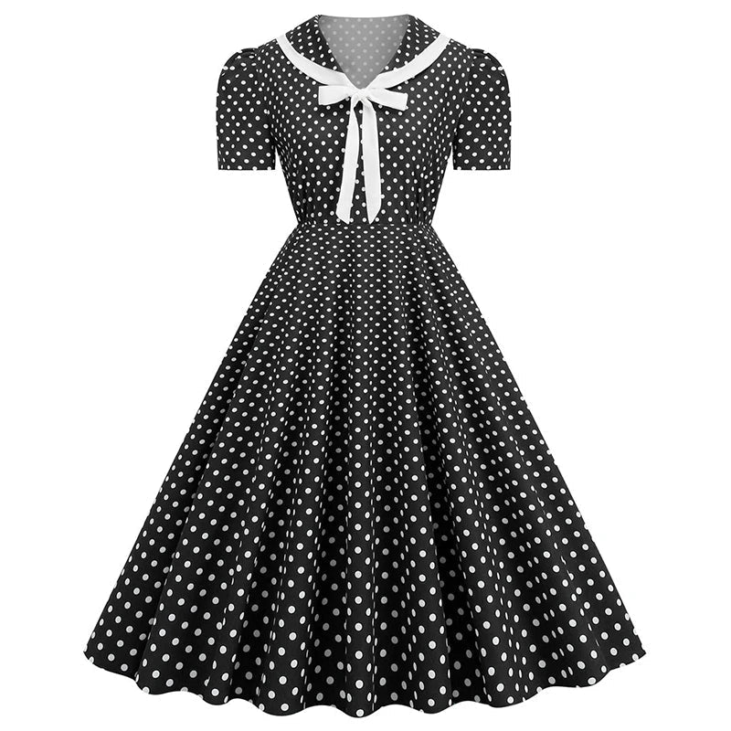 Robe Trapèze Vintage Noire - Louise Vintage