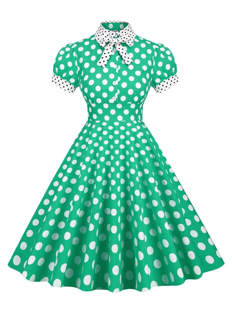 Robe Verte Années 50 - Louise Vintage