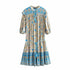 Robe Verte Liberty Années 70 - Louise Vintage