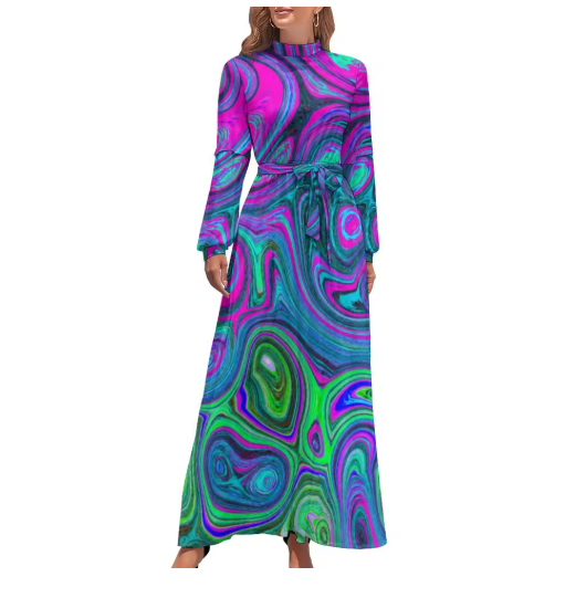 Robe Vintage 1970 Violet - Louise Vintage
