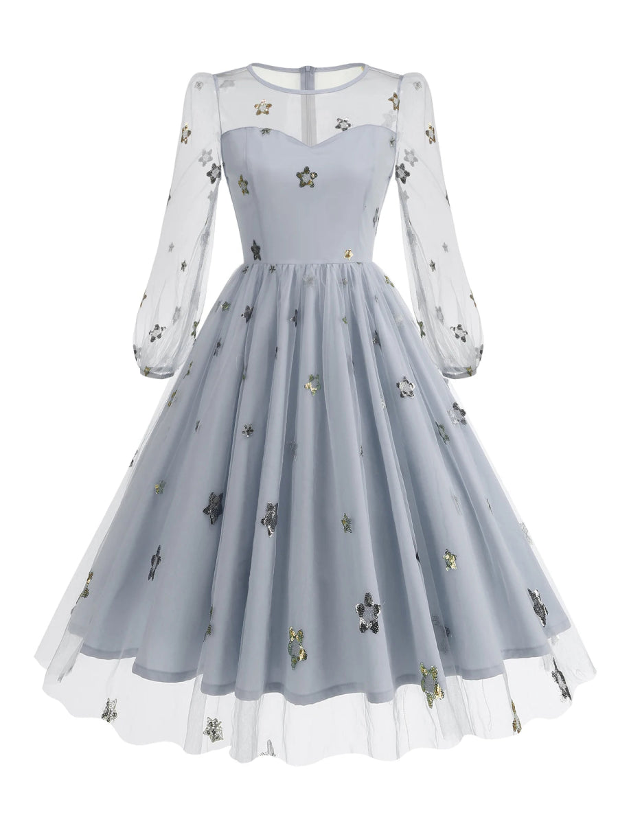 Robe Vintage 50 Gris - Louise Vintage