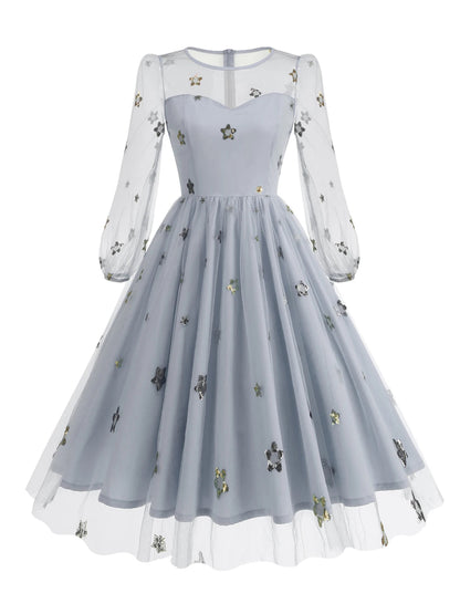 Robe Vintage 50 Gris - Louise Vintage
