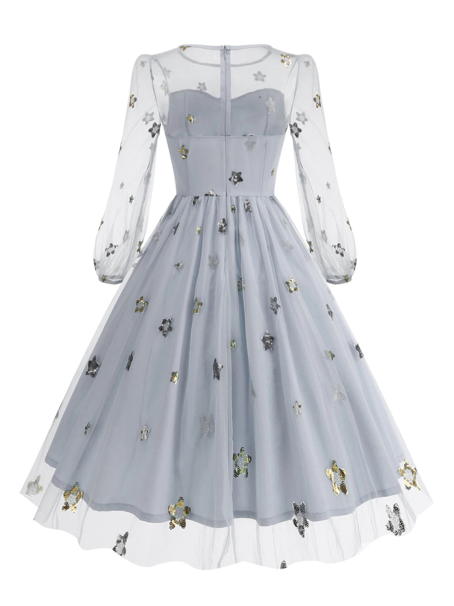Robe Vintage 50 Gris - Louise Vintage