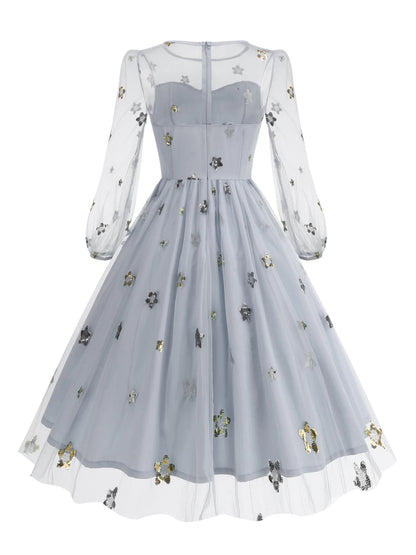 Robe Vintage 50 Gris - Louise Vintage