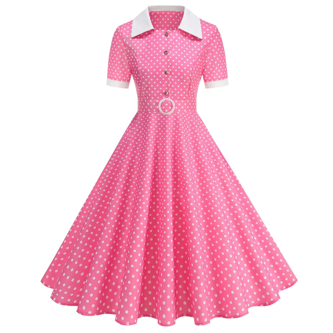 Robe Vintage 50s Rose Pois - Louise Vintage