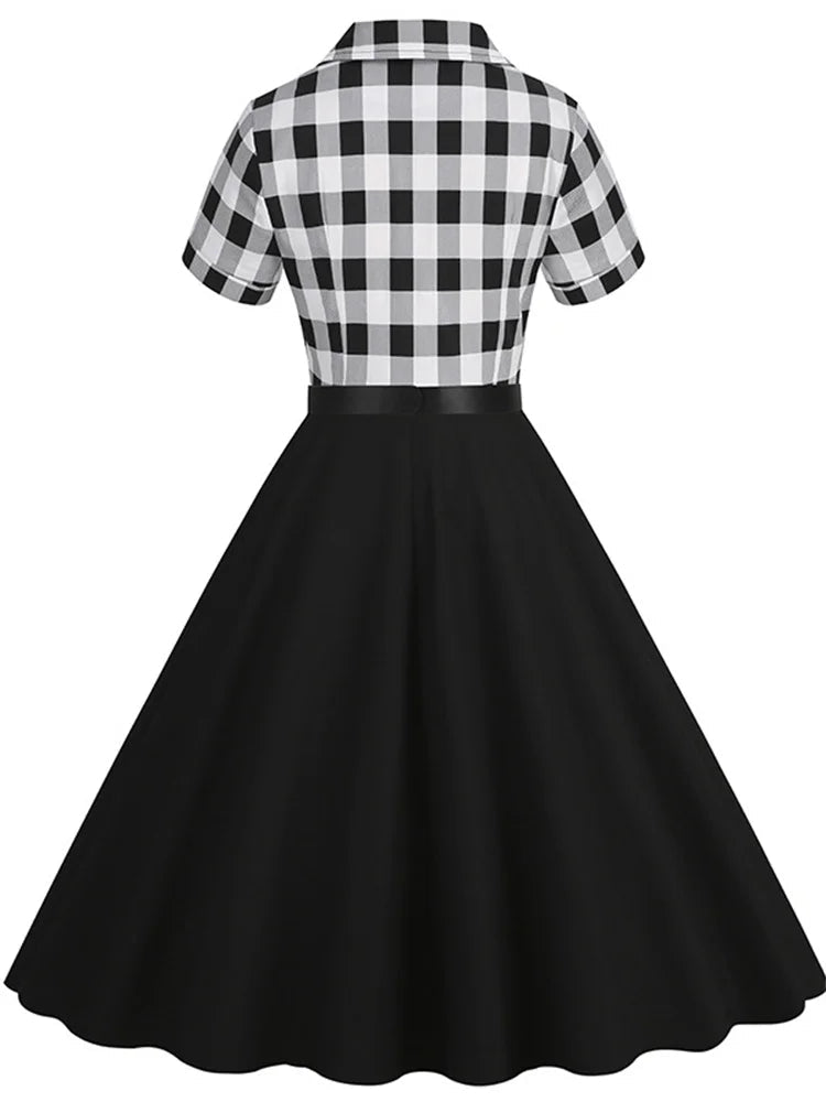 Robe Vintage 60s Noir et Blanc - Louise Vintage