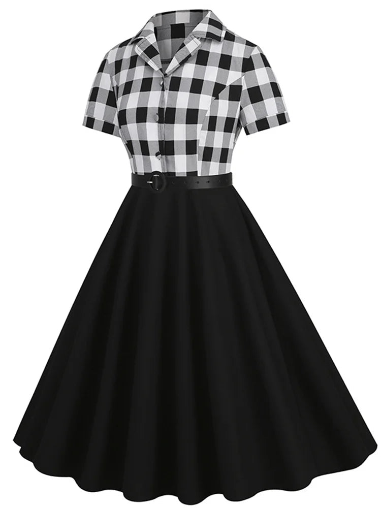Robe Vintage 60s Noir et Blanc - Louise Vintage