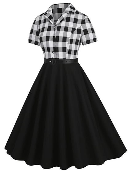 Robe Vintage 60s Noir et Blanc - Louise Vintage