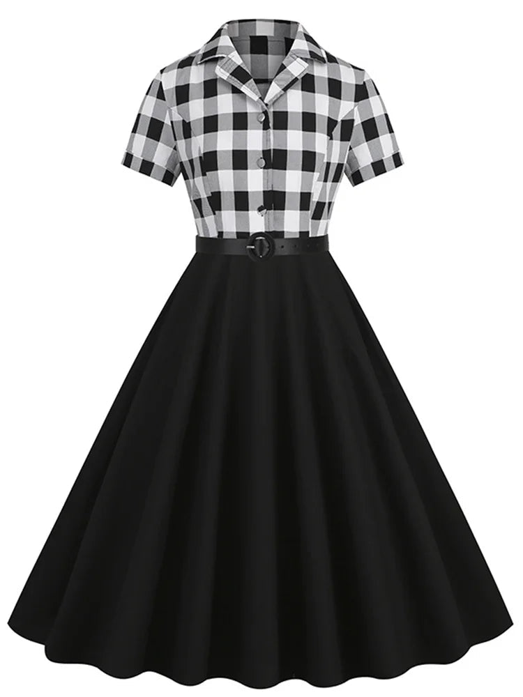 Robe Vintage 60s Noir et Blanc - Louise Vintage