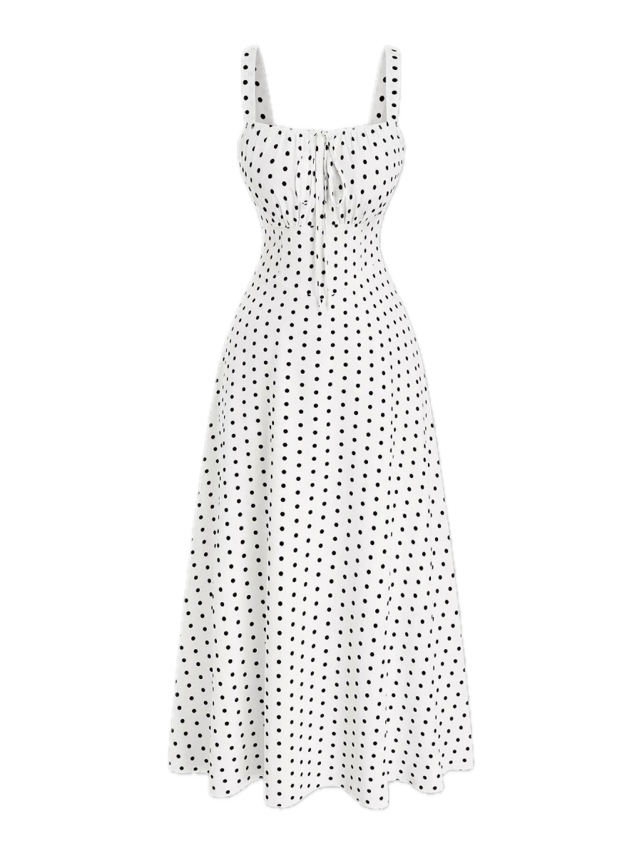 Robe Vintage à Pois Blanche - Louise Vintage