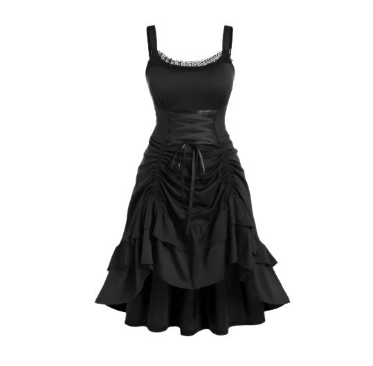Robe Vintage Année 50 grande taille noir - Louise Vintage