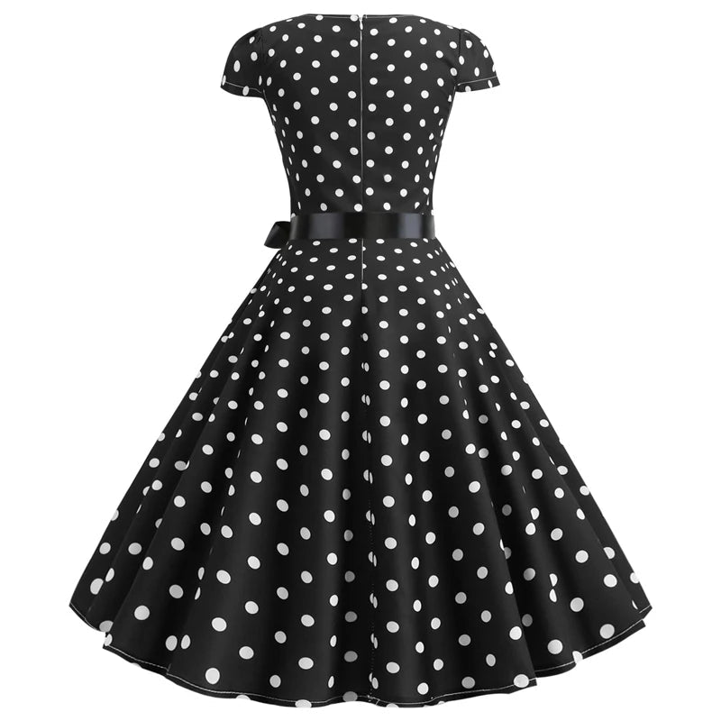 Robe Vintage Année 50 Noir - Louise Vintage