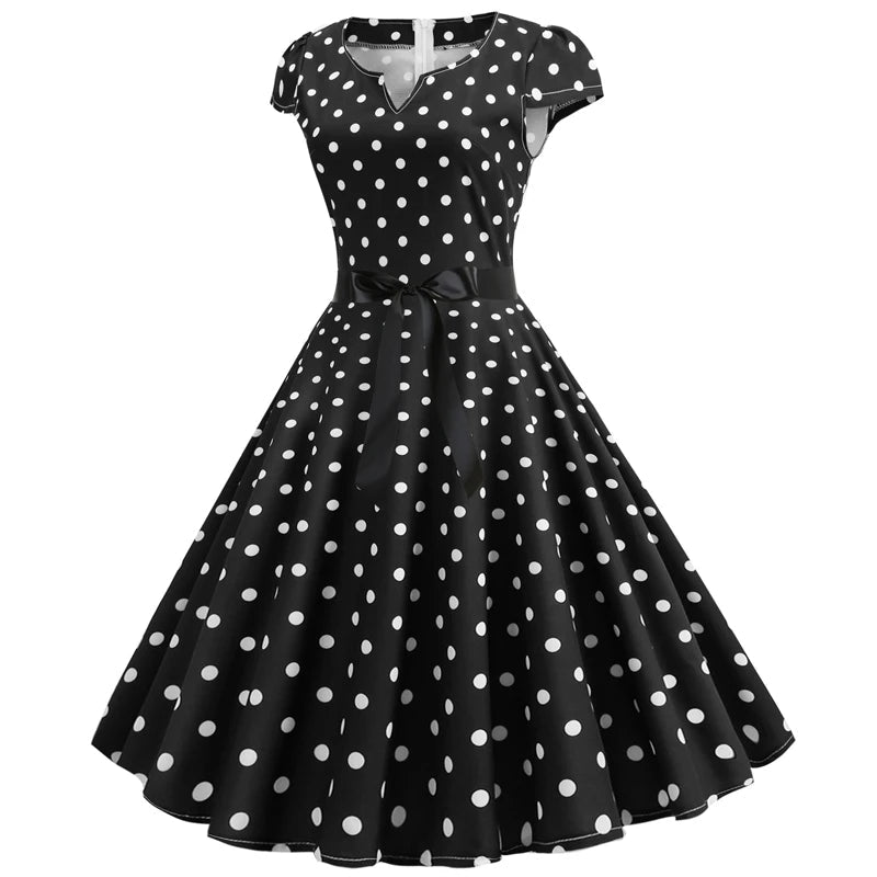 Robe Vintage Année 50 Noir - Louise Vintage