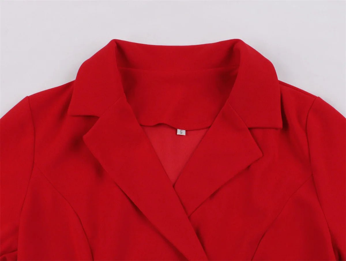 Robe Vintage Année 50 Rouge Unie - Louise Vintage