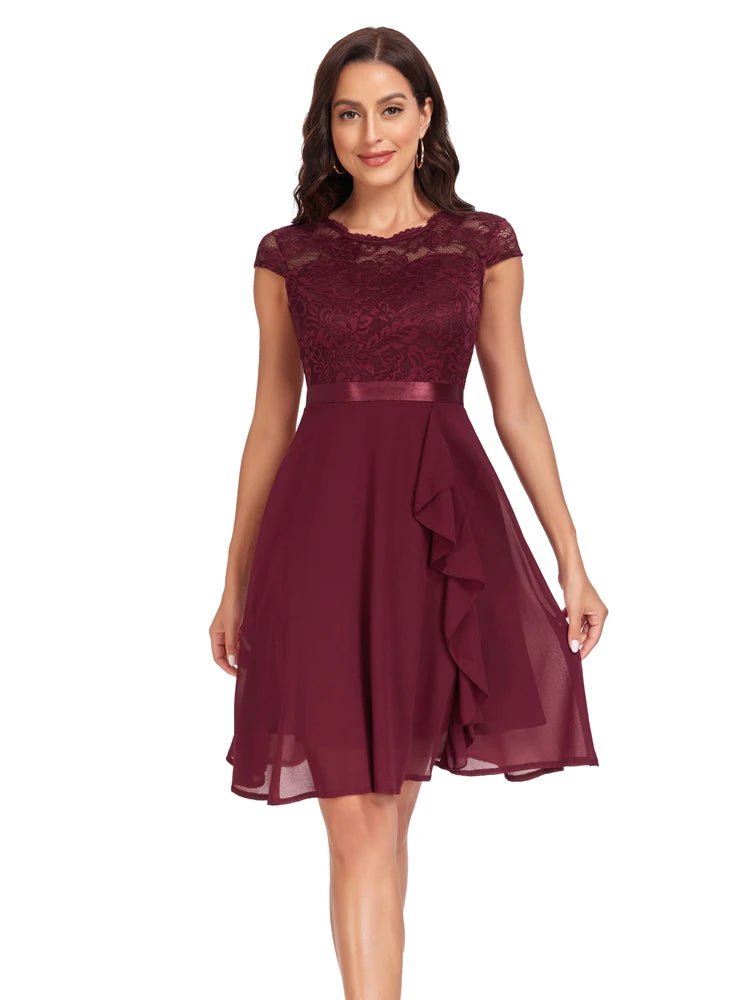 Robe Vintage Année 50 Soir Bordeaux - Louise Vintage