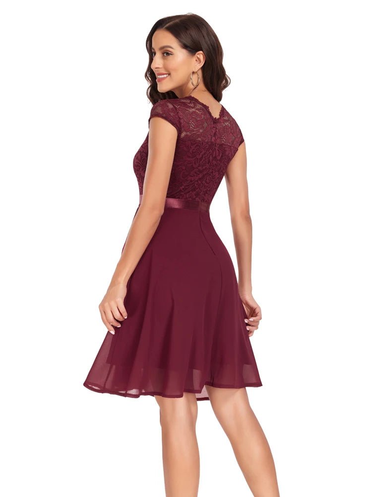 Robe Vintage Année 50 Soir Bordeaux - Louise Vintage