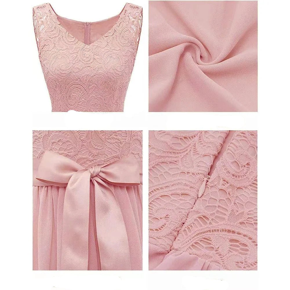 Robe Vintage Année 50 Soir Rose - Louise Vintage