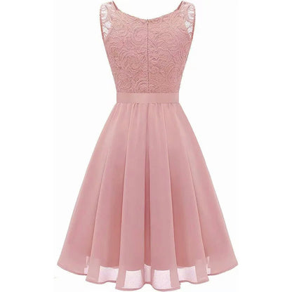 Robe Vintage Année 50 Soir Rose - Louise Vintage