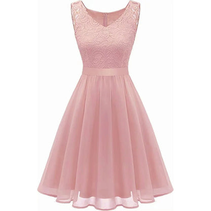Robe Vintage Année 50 Soir Rose - Louise Vintage