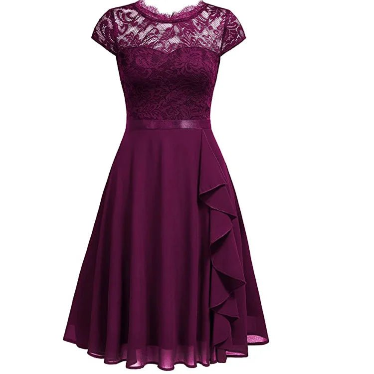 Robe Vintage Année 50 Soir Violet - Louise Vintage