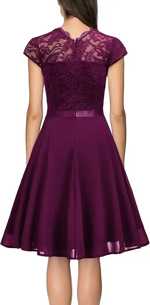 Robe Vintage Année 50 Soir Violet - Louise Vintage