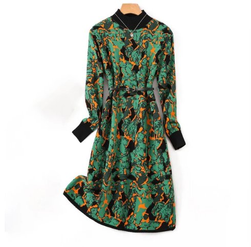 Robe Vintage Année 70 Longue Verte - Louise Vintage