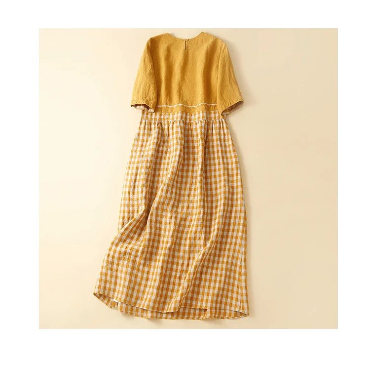 Robe Vintage Année 70 Plaid - Louise Vintage