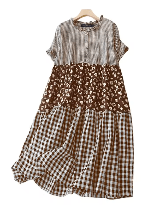 Robe Vintage Année 70 Plaid - Louise Vintage