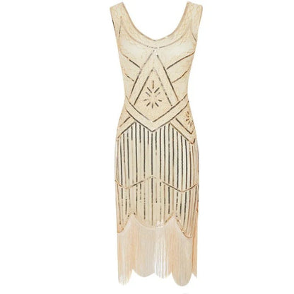 Robe Vintage Années 20 Beige - Louise Vintage