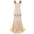 Robe Vintage Années 20 Flapper Beige - Louise Vintage