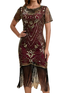 Robe Vintage Années 20 Gatsby Bordeaux - Louise Vintage