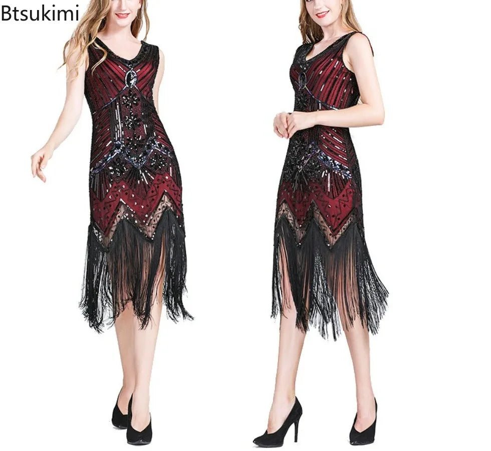 Robe Vintage Années 20 Gatsby Longue Bleu - Louise Vintage