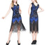 Robe Vintage Années 20 Gatsby Longue Bleu - Louise Vintage