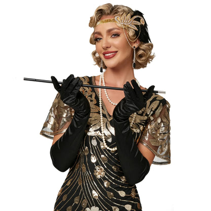 Robe Vintage Années 20 Gatsby Longue Dorée - Louise Vintage